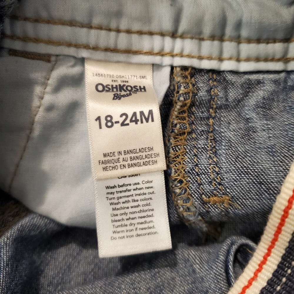 Oshkosh Overalls Medium Wash Toddler 18-24 months